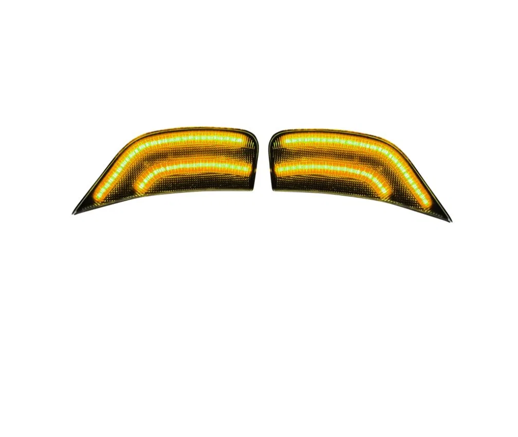 264231BK – RECON ACCESS Side Marker Light, Front Fender Mount Smoke Lens Black Trim LED Amber Bulb Set Of 2